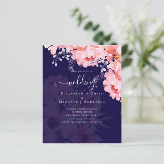 Sublime rosa Blütenblüten - HAUSHALTSPLAN (Stehend Vorderseite)