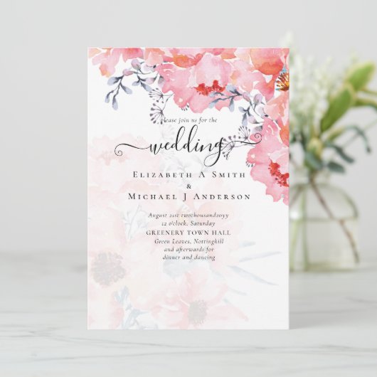 Sublime rosa Blütenblüten - HAUSHALTSPLAN (Stehend Vorderseite)