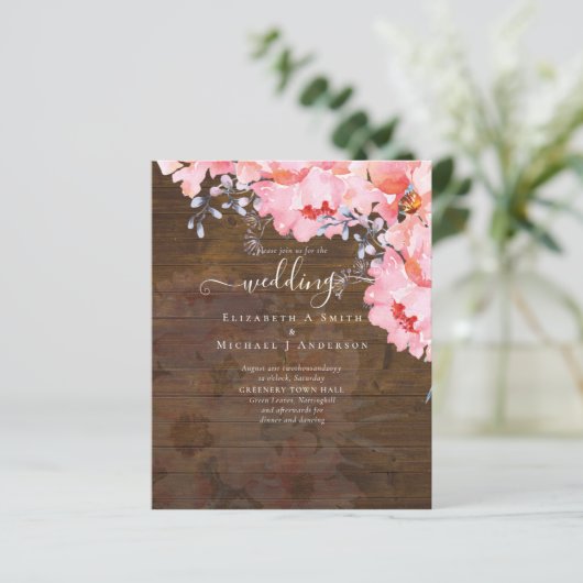 Sublime rosa Blütenblüten - HAUSHALTSPLAN (Stehend Vorderseite)