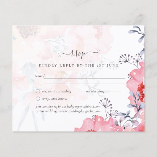 Sublime rosa Blütenblüten - HAUSHALTSPLAN (Vorderseite)