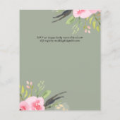 Sublime rosa Blütenblüten - HAUSHALTSPLAN Flyer (Hinten)