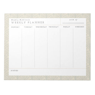 Sublime Scallops (Icing) Wochenplaner Notepad Notizblock