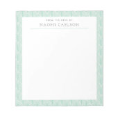 Sublime Scallops (Jade) Benutzerdefinierter Notepa Notizblock (Vorderseite)