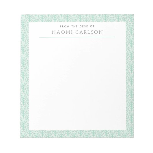 Sublime Scallops (Jade) Benutzerdefinierter Notepa Notizblock (Vorderseite)