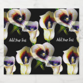 Sublime Watercolor Arum Calla Lilies - ein gemisch Schaumweinetikett (Einzelnes Label)