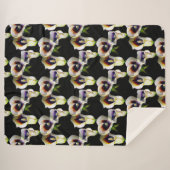 Sublime Watercolor Arum Calla Lilies - ein gemisch Sherpadecke (Vorderseite (Horizontal))