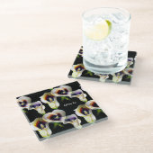 Sublime Watercolor Arum Calla Lilies Glasuntersetzer (Schrägansicht)