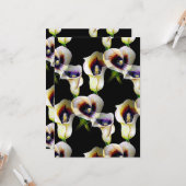 Sublime Watercolor Arum Calla Lilies Karte (Vorderseite/Rückseite Beispiel)