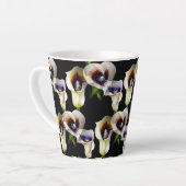 Sublime Watercolor Arum Calla Lilies Milchtasse (Linke Ecke)