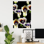 Sublime Watercolor Arum Calla Lilies Poster (Heimbüro)