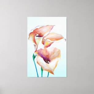 Sublime Watercolor Calla Lilies Leinwanddruck