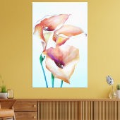 Sublime Watercolor Calla Lilies Leinwanddruck (Insitu (Wohnzimmer))