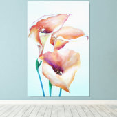 Sublime Watercolor Calla Lilies Leinwanddruck (Insitu (Holzboden))