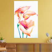 Sublime Watercolor Calla Lilies Leinwanddruck (Insitu (Wohnzimmer))