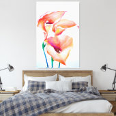 Sublime Watercolor Calla Lilies Leinwanddruck (Insitu (Schlafzimmer))