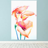 Sublime Watercolor Calla Lilies Leinwanddruck (Insitu (Holzboden))
