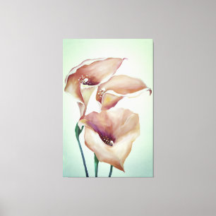 Sublime Watercolor Calla Lilies Leinwanddruck