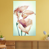 Sublime Watercolor Calla Lilies Leinwanddruck (Insitu (Wohnzimmer))