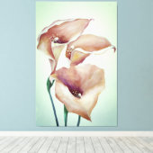 Sublime Watercolor Calla Lilies Leinwanddruck (Insitu (Holzboden))