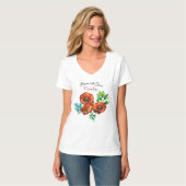 Sublime Watercolor Red Poppies Happy Retirement T-Shirt (Vorderseite Vollansicht)