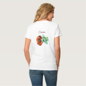 Sublime Watercolor Red Poppies Happy Retirement T-Shirt (Rückseite Vollansicht)