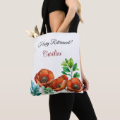 Sublime Watercolor Red Poppies Happy Retirement Tasche (Von Nahem)