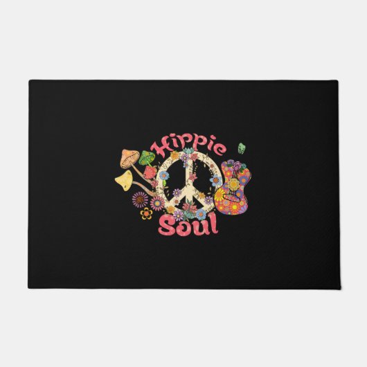 Sublimierung des Hippie-Souls Fußmatte (Vorderseite)