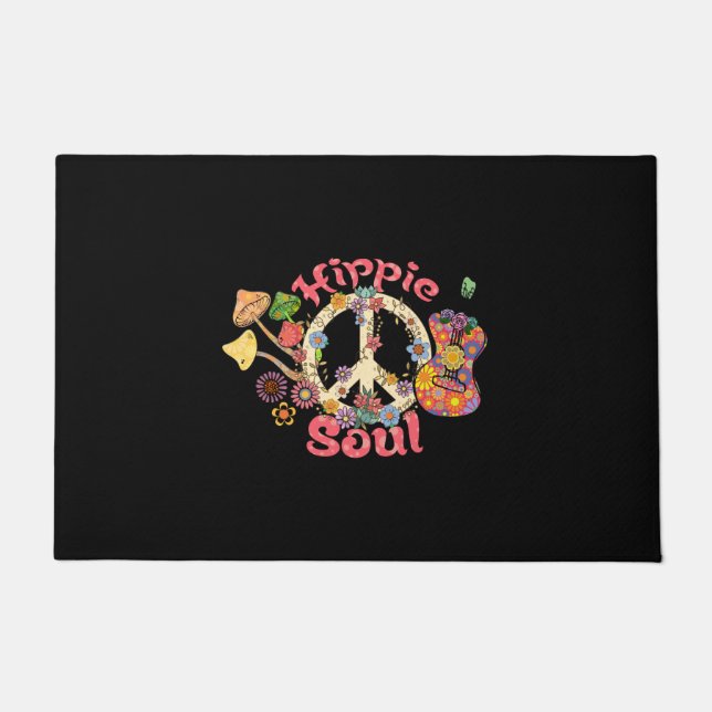Sublimierung des Hippie-Souls Fußmatte (Vorderseite)