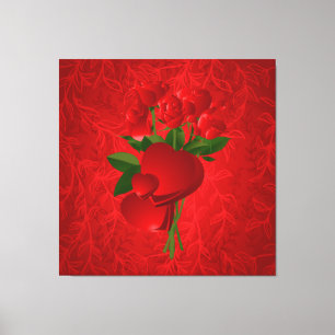 Subliminale Rose Wrapped Canvas Leinwanddruck