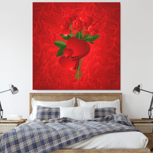 Subliminale Rose Wrapped Canvas Leinwanddruck (Insitu (Schlafzimmer))