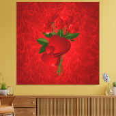 Subliminale Rose Wrapped Canvas Leinwanddruck (Insitu (Wohnzimmer))