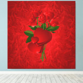 Subliminale Rose Wrapped Canvas Leinwanddruck (Insitu (Holzboden))