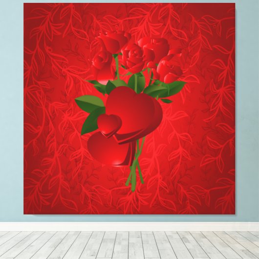 Subliminale Rose Wrapped Canvas Leinwanddruck (Insitu (Holzboden))
