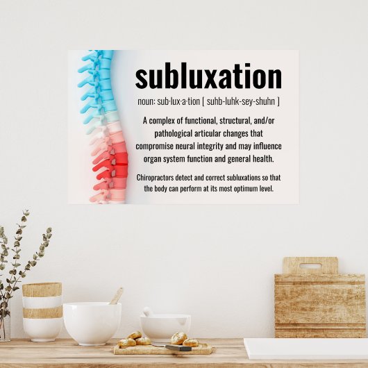 Subluxation - Chiropraktik Poster (Küche)