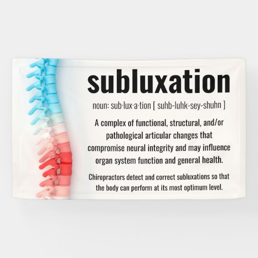 Subluxation Definition Chiropraktisches Banner (Horizontal)