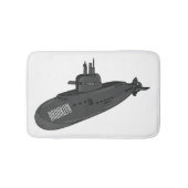 Submarine cartoon illustration badematte (Vorderseite)