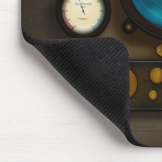 Submarine Kontrolle Panel Sonar Steampunk Mousepad (Ecke)