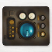 Submarine Kontrolle Panel Sonar Steampunk Mousepad (Vorne)