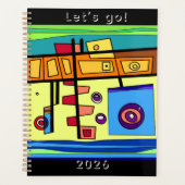 Submarine Life Orange Yellow Blue Green  Planer (Vorderseite)