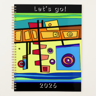 Submarine Life Orange Yellow Blue Green Planer