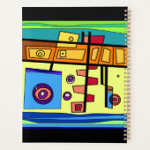 Submarine Life Orange Yellow Blue Green  Planer (Rückseite)