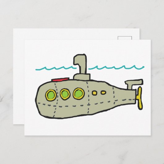 Submarine Postkarte (Vorne/Hinten)
