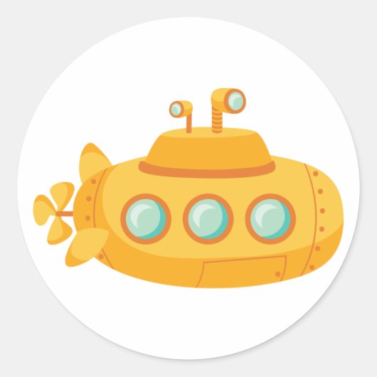 Submarine Runder Aufkleber (Vorderseite)