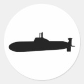 Submarine Runder Aufkleber (Vorderseite)