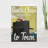 Submarine Santa - Weihnachtskarte Karte (Vorderseite)