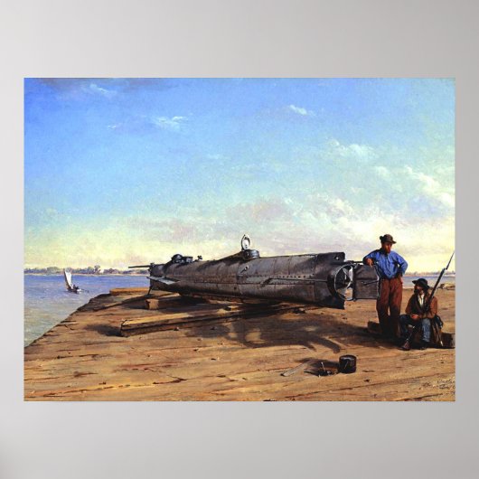 Submarine Torpedo Boat HL Hunley C Chapman 1863 Poster (Vorne)
