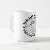 SUBMARINE VIDEOGAME CAPTAIN KAFFEGETRÄNKER KAFFEETASSE (Vorderseite Links)