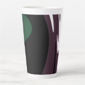 Submersion: Abstract Black, White, Purple & Green Milchtasse (Vorderseite)