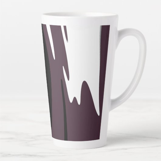 Submersion: Abstract Black, White, Purple & Green Milchtasse (Rechts)