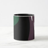 Submersion: Abstract Black, White, Purple & Green Tasse (Zentrum)